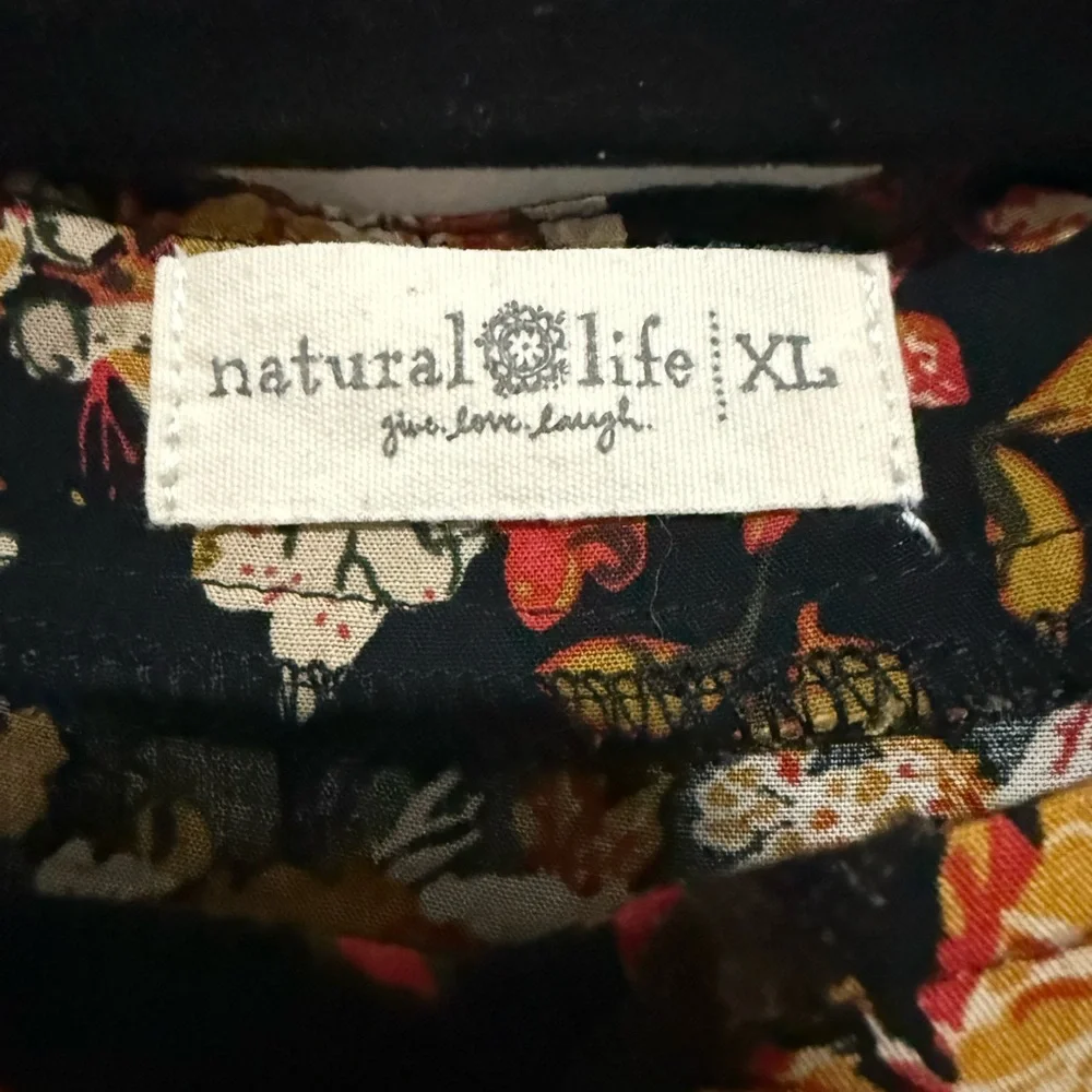 Natural Life Berkley Multicolor Floral Tiered Maxi Dress Size XL Boho Prairie - Picture 6 of 7